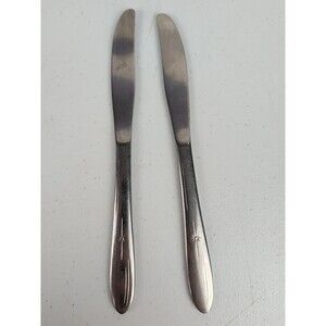 MCM Everlasting Stainless USA Atomic Starburst 8” Dinner Knives Set Of 2